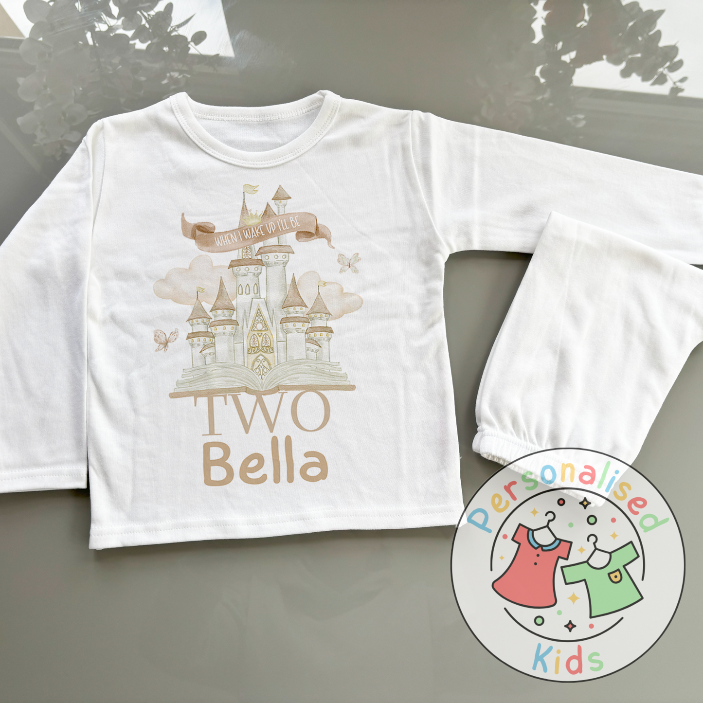 “When I Wake Up I Will Be…” Fairy Tale Castle Birthday Pyjamas – A Dreamy Way to Celebrate!