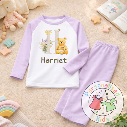 Personalised Honey Bear Kids Pyjamas HB001