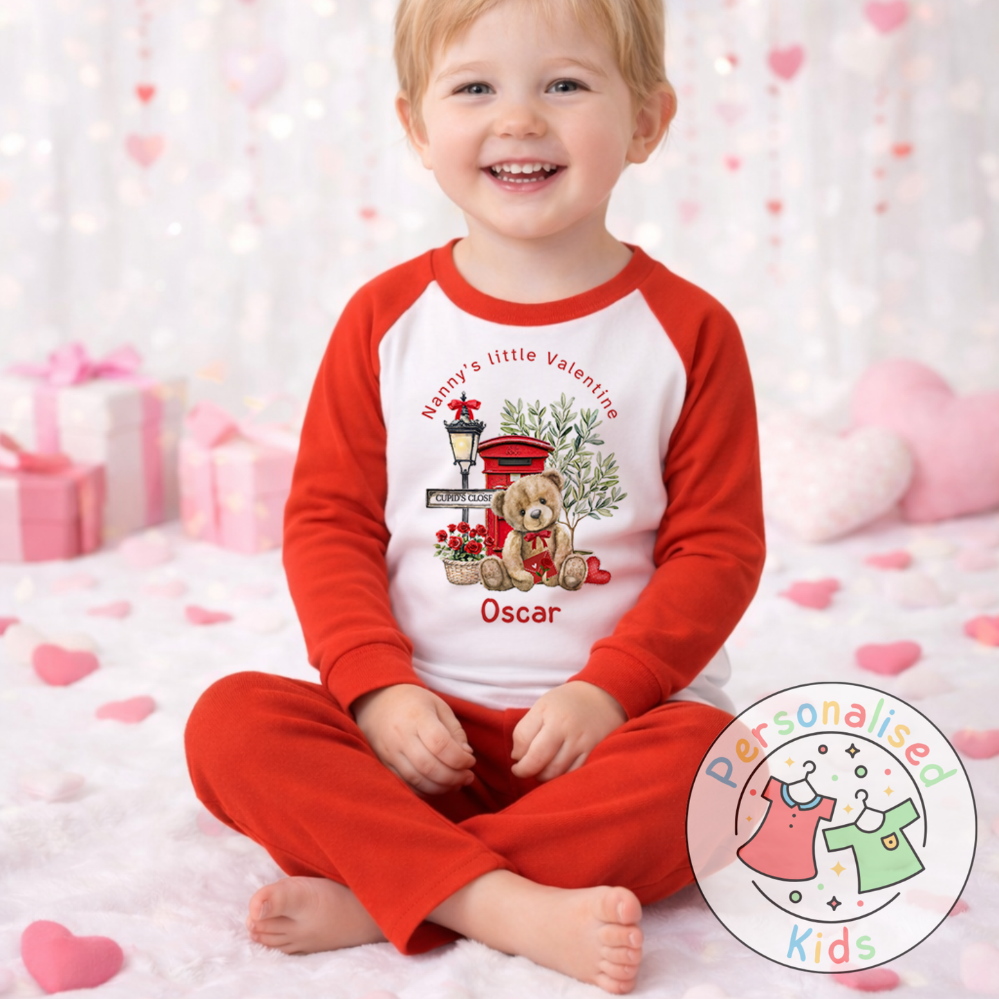 Personalised Valentine’s Pyjamas – Our Little Valentine V004