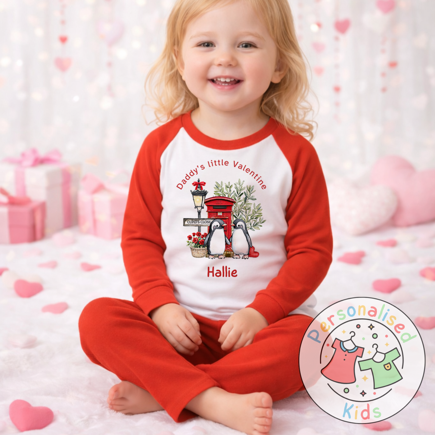 Personalised Valentine’s Pyjamas – Our Little Valentine V001