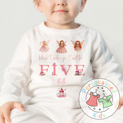 Personalised Fairy Birthday Pyjamas – “When I Wake Up, I Will Be” Design
