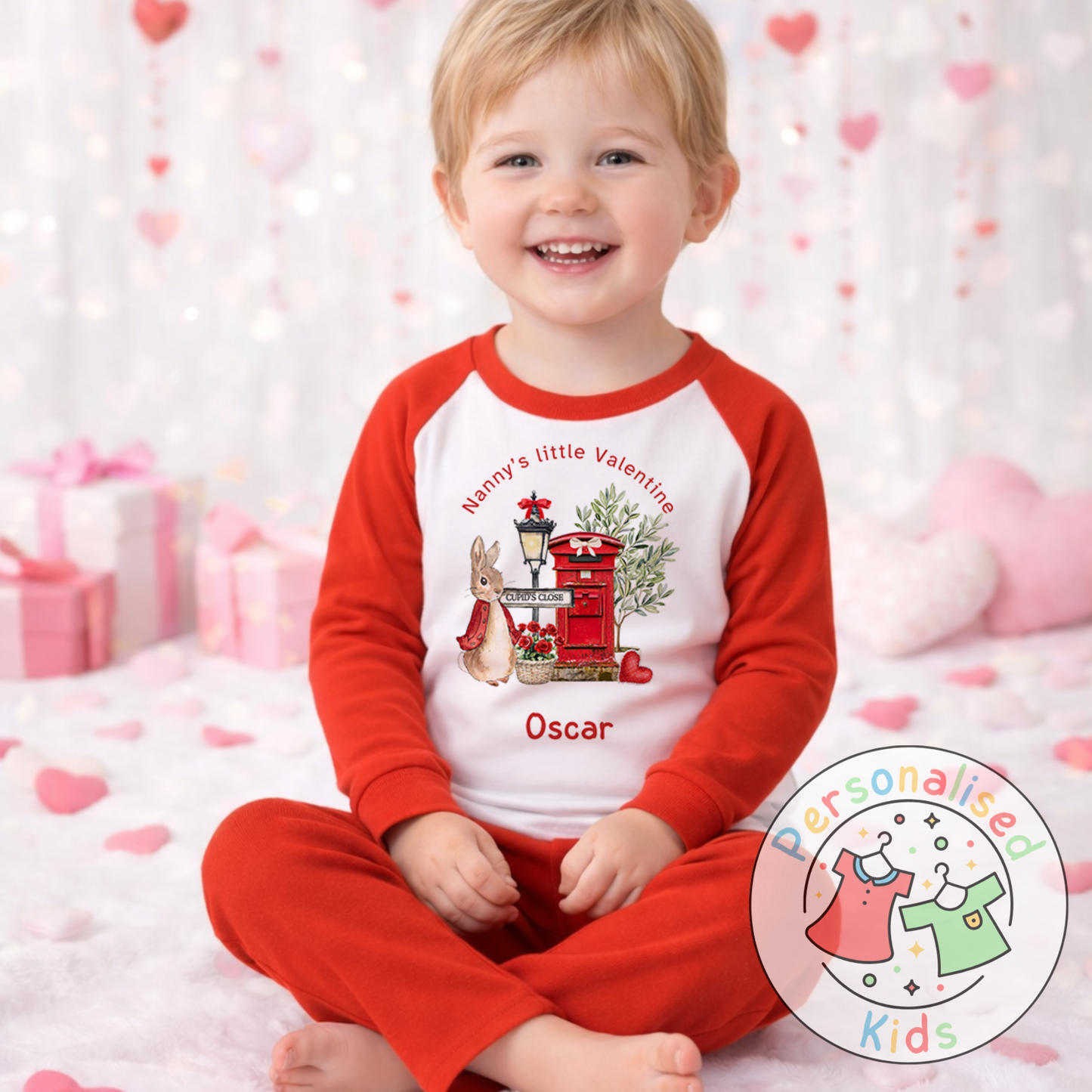 Personalised Valentine’s Pyjamas – Our Little Valentine V002