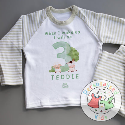 Personalized Farm Animal Birthday Pyjamas – Perfect for Little Farmers!