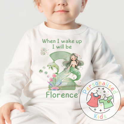 Personalized Mermaid Birthday Pyjamas – Magical Dreams for Your Little Mermaid!