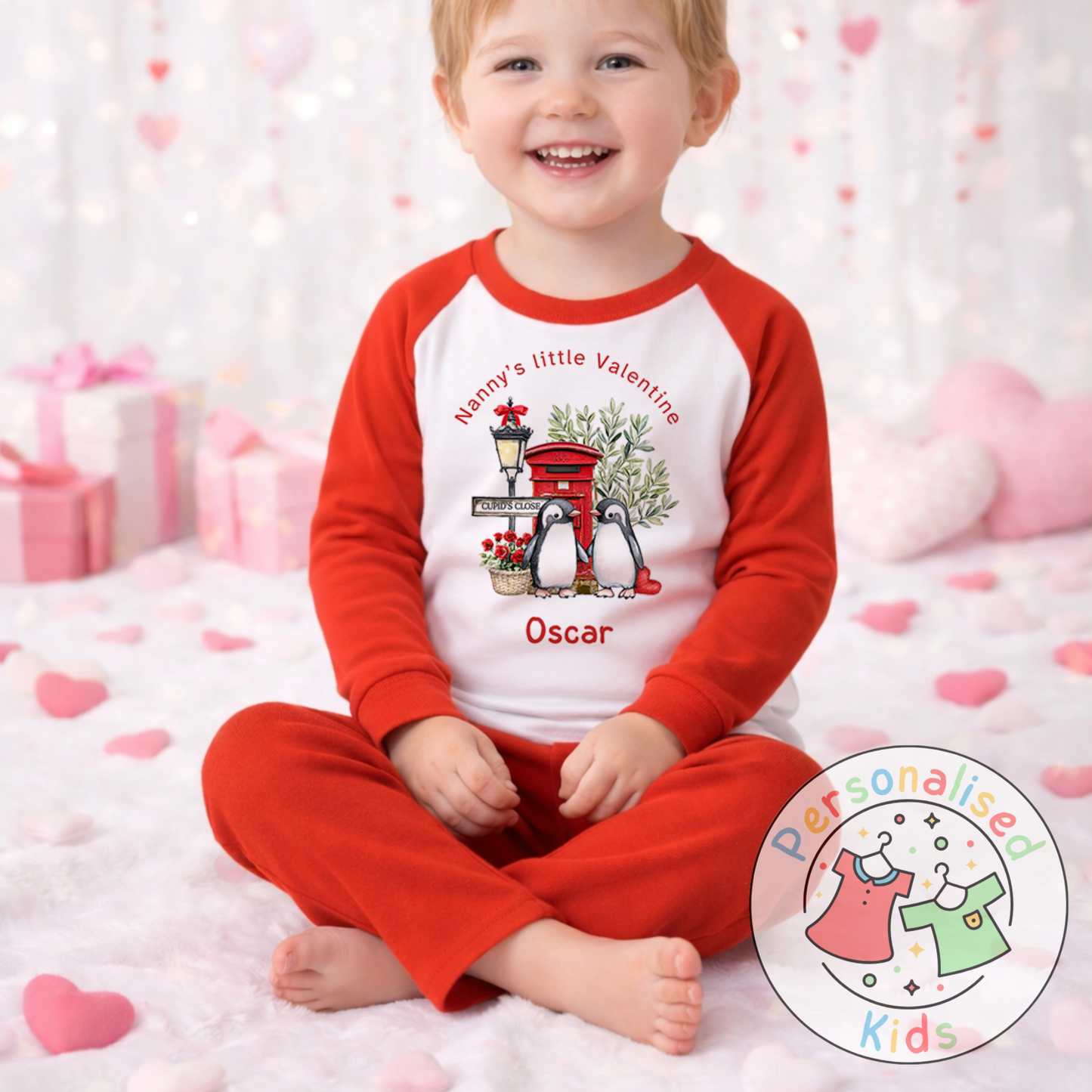 Personalised Valentine’s Pyjamas – Our Little Valentine V001