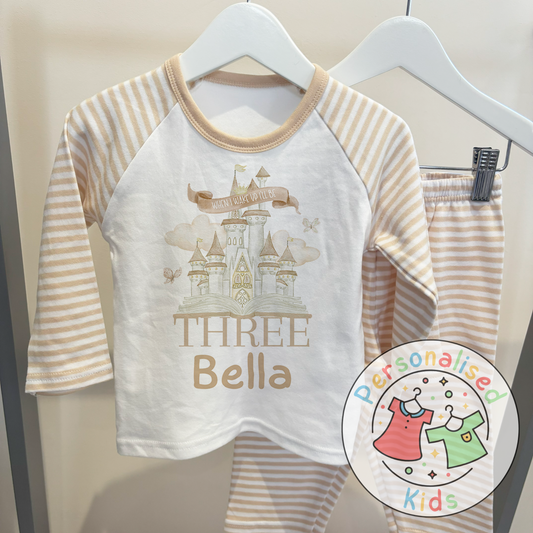 “When I Wake Up I Will Be…” Fairy Tale Castle Birthday Pyjamas – A Dreamy Way to Celebrate!
