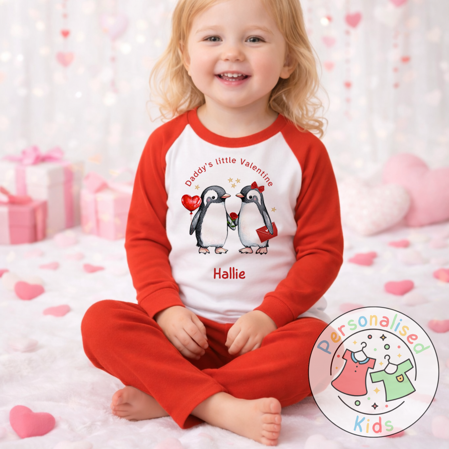 Personalised Valentine’s Pyjamas – Our Little Valentine V008