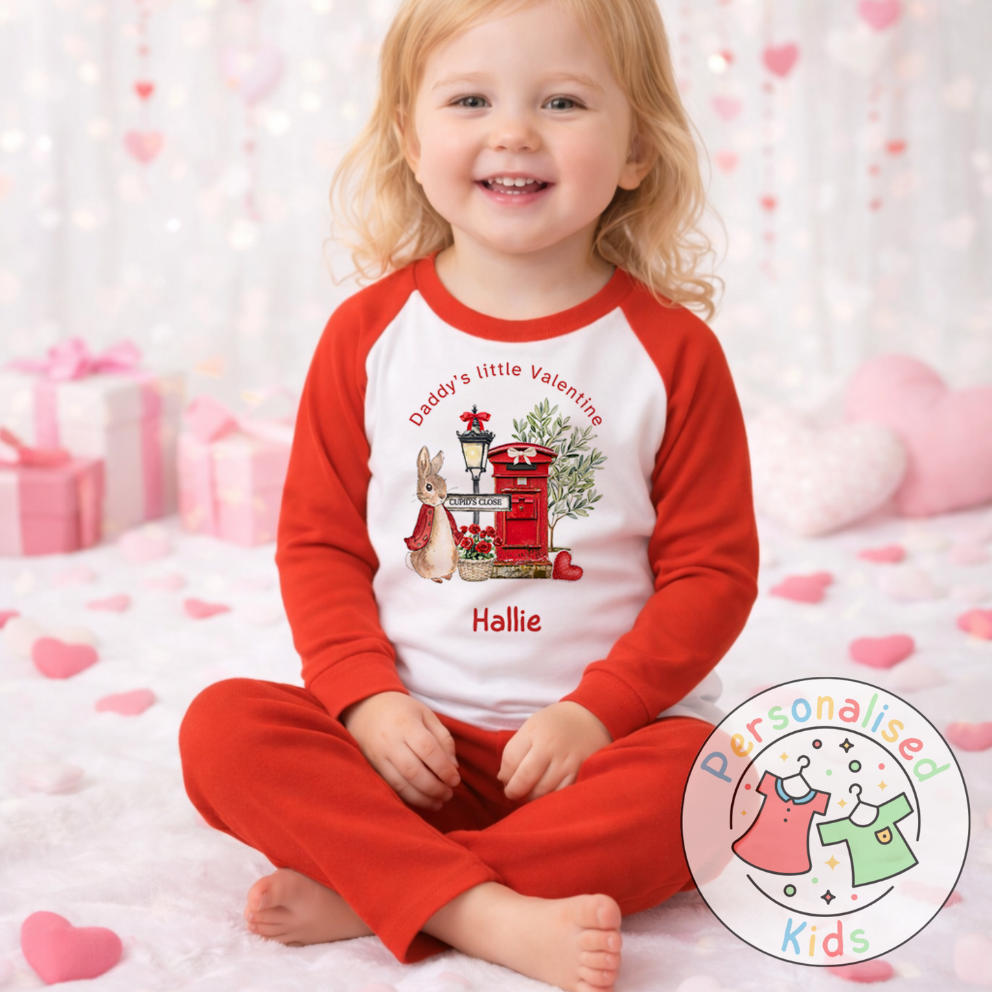 Personalised Valentine’s Pyjamas – Our Little Valentine V002