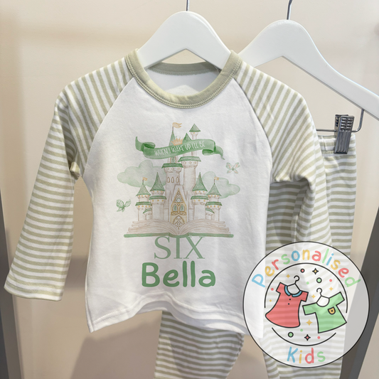 “When I Wake Up I Will Be…” Fairy Tale Castle Birthday Pyjamas – A Dreamy Way to Celebrate!
