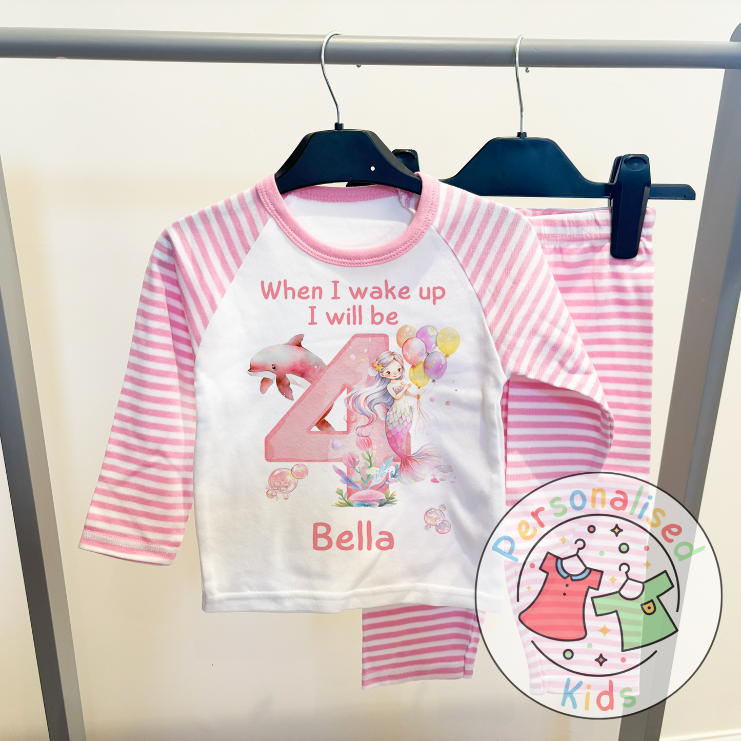Personalized Mermaid Birthday Pyjamas – Magical Dreams for Your Little Mermaid!