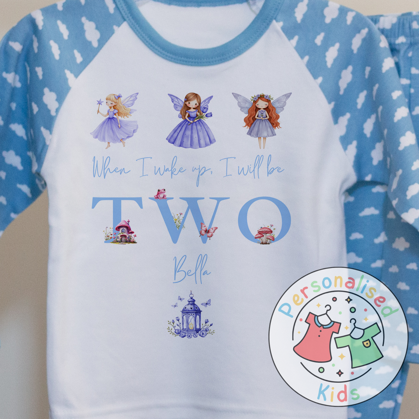 Personalised Fairy Birthday Pyjamas – “When I Wake Up, I Will Be” Design