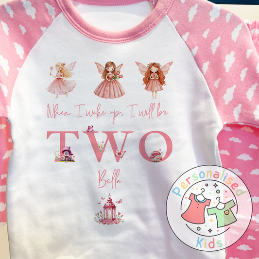 Personalised Fairy Birthday Pyjamas – “When I Wake Up, I Will Be” Design