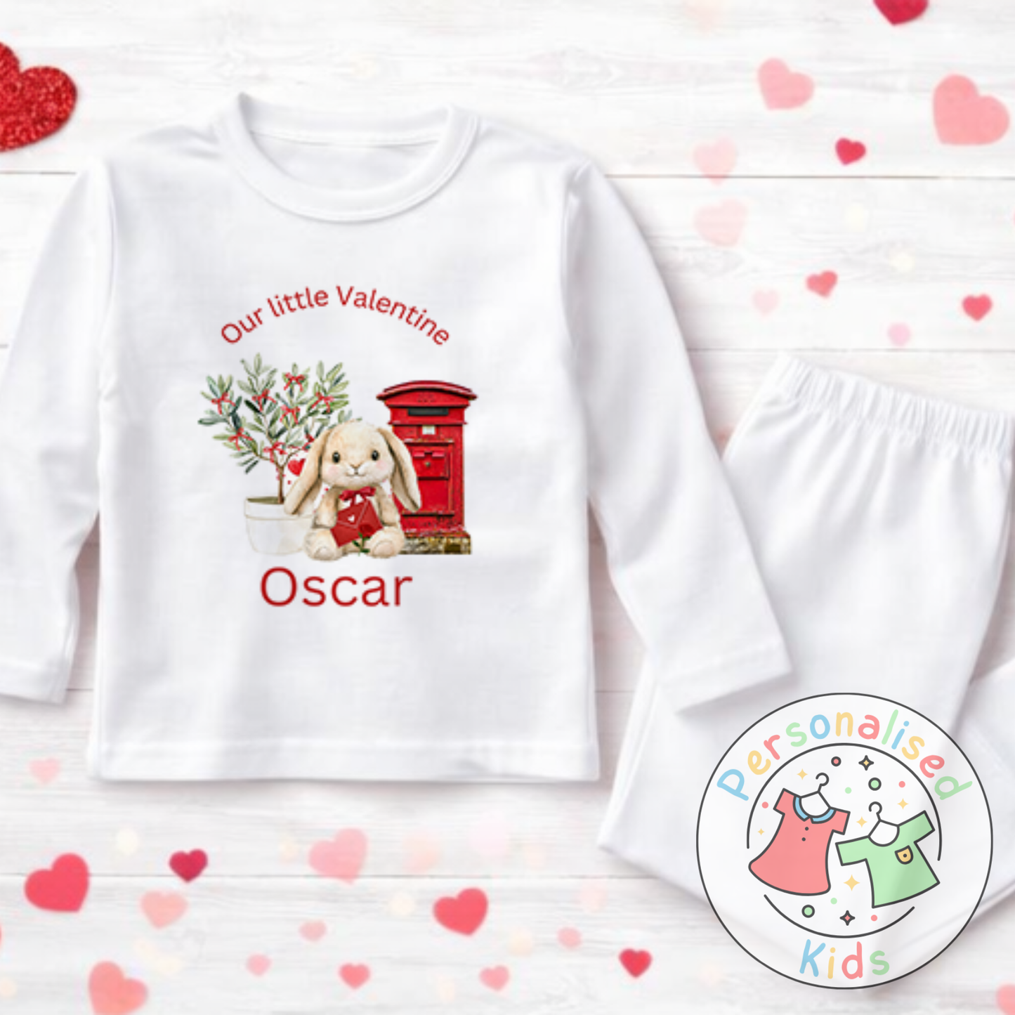 Personalised Valentine’s Pyjamas – Our Little Valentine V009