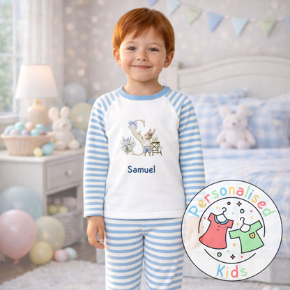 Personalised Initial Bunny Pyjama Set (Custom Name) | BE005