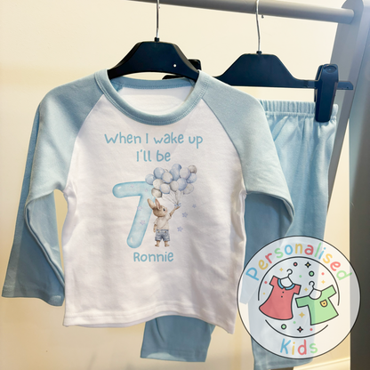Personalized Blue Floppy's Rabbit Pyjamas – Soft, Snuggly & Perfectly Personal