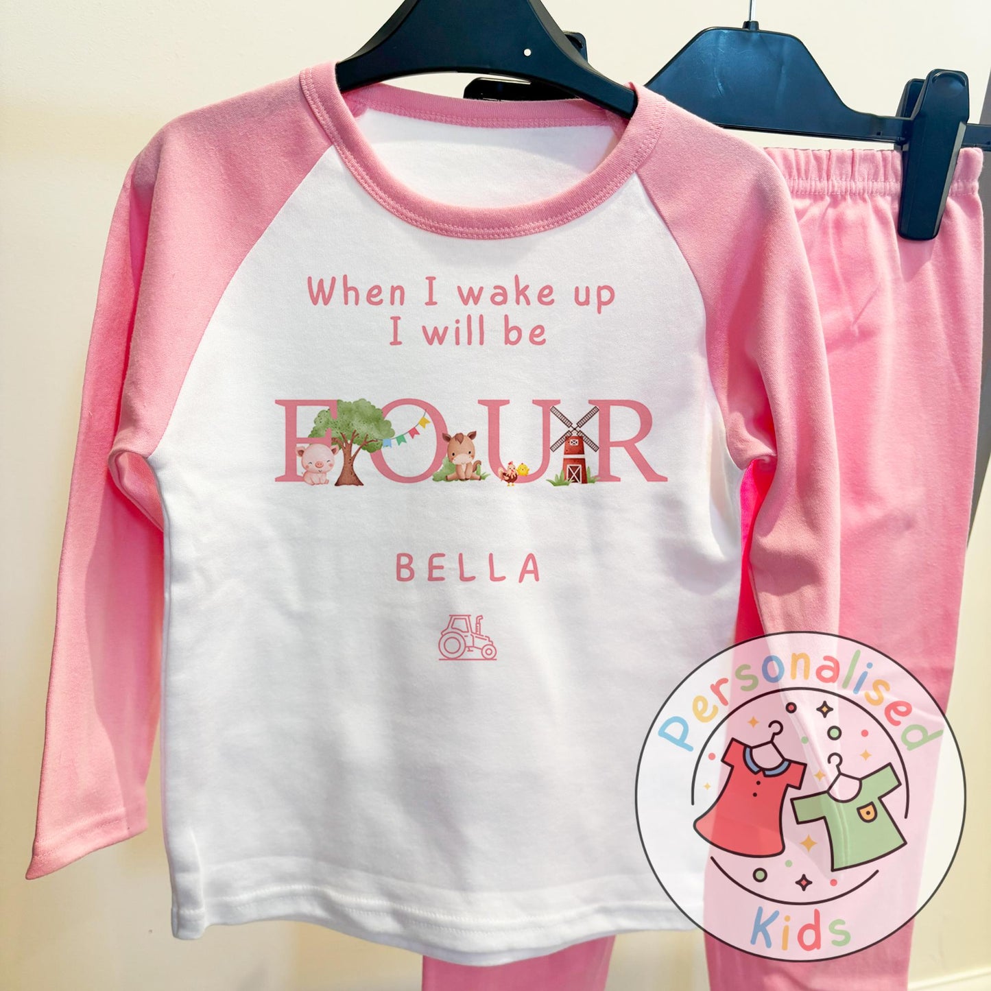 Personalized Farm Animal Birthday Pyjamas – Perfect for Little Farmers!