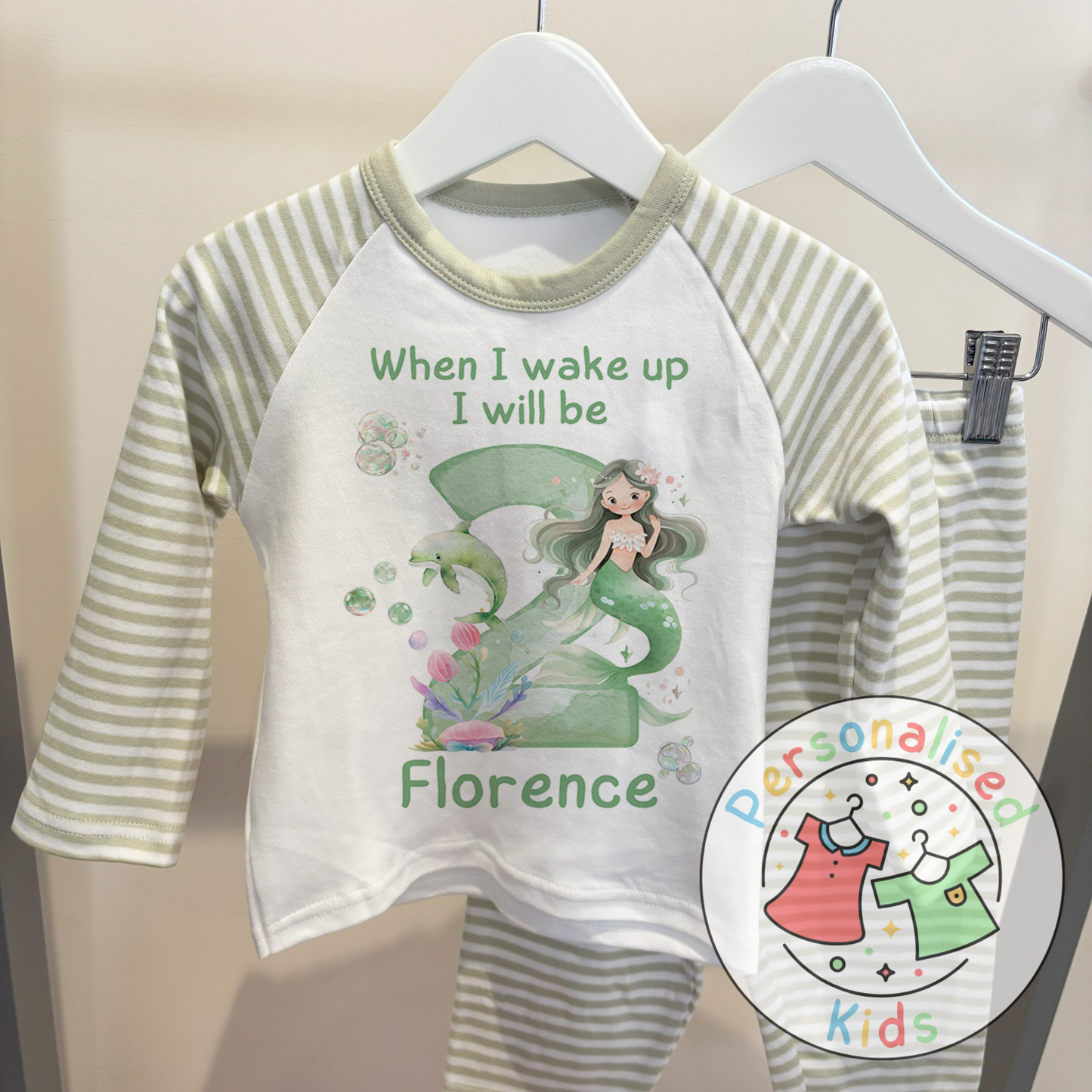 Personalized Mermaid Birthday Pyjamas – Magical Dreams for Your Little Mermaid!