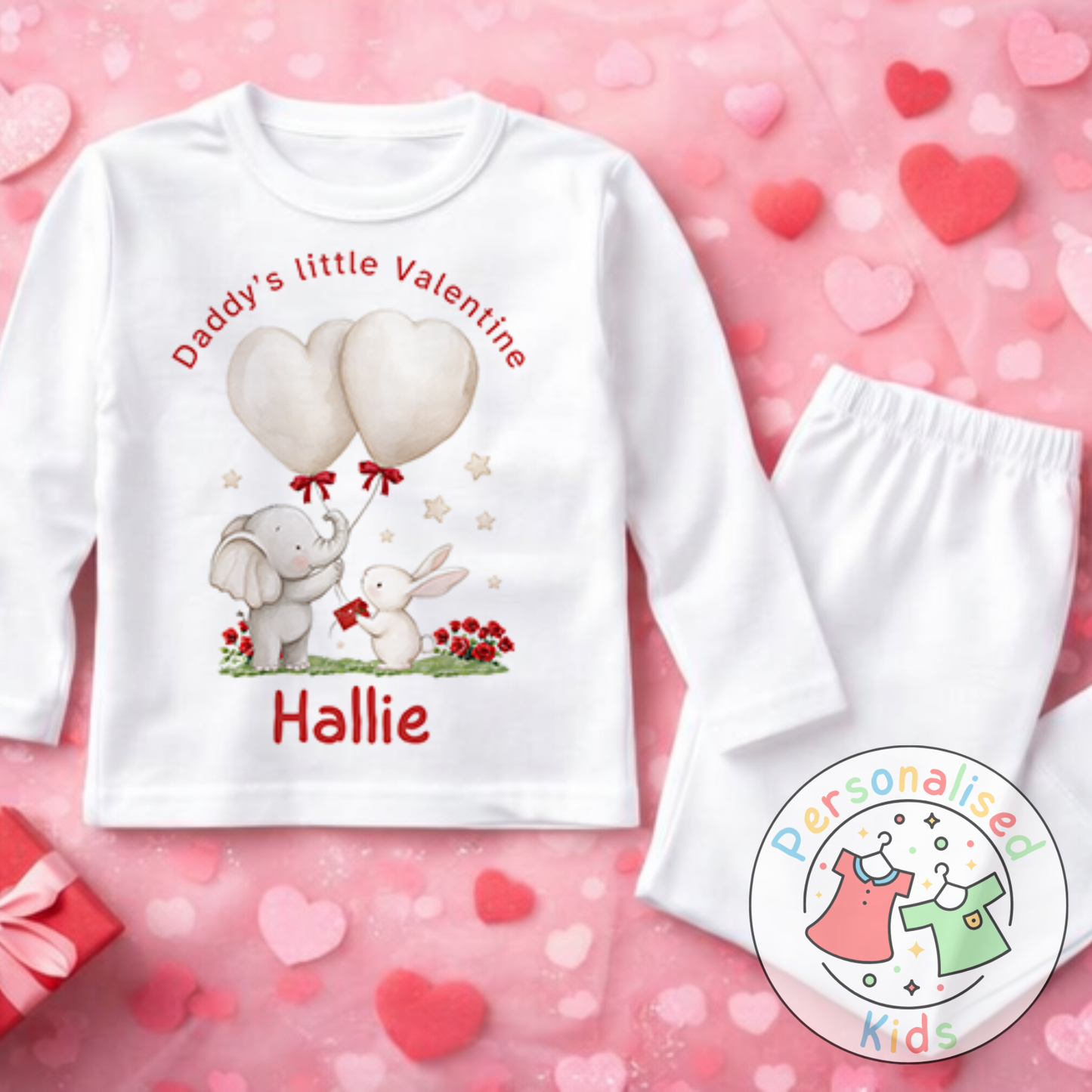 Personalised Valentine’s Pyjamas – Our Little Valentine V006