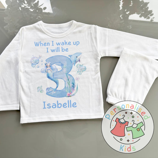 Personalized Mermaid Birthday Pyjamas – Magical Dreams for Your Little Mermaid!
