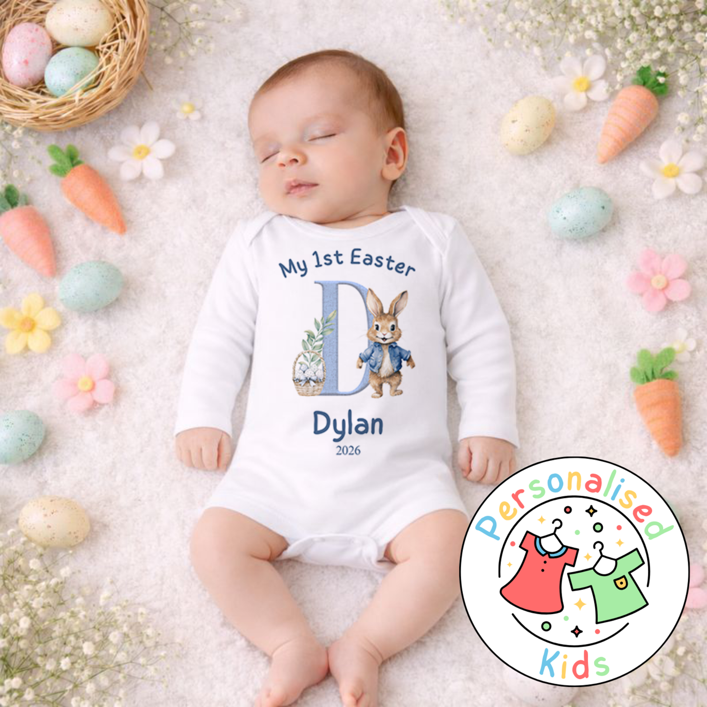 Personalised My 1st Easter Bunny Baby Outfit BE002