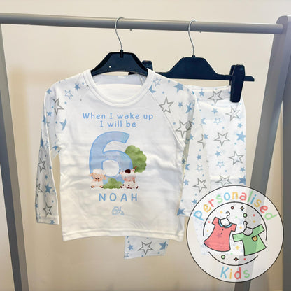 Personalized Farm Animal Birthday Pyjamas – Perfect for Little Farmers!