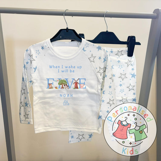 Personalized Farm Animal Birthday Pyjamas – Perfect for Little Farmers!