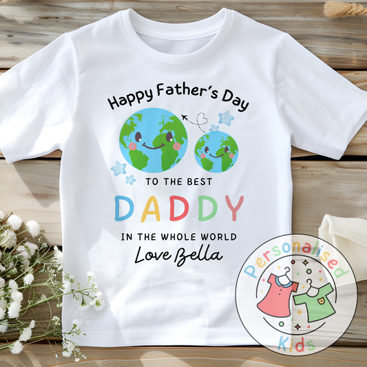 Personalised Father’s Day Top – “To the Best Daddy in the Whole World” Design