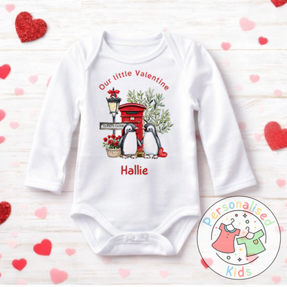 Personalised Valentine’s Baby Grow, T-Shirt, Bodysuit or Romper V001