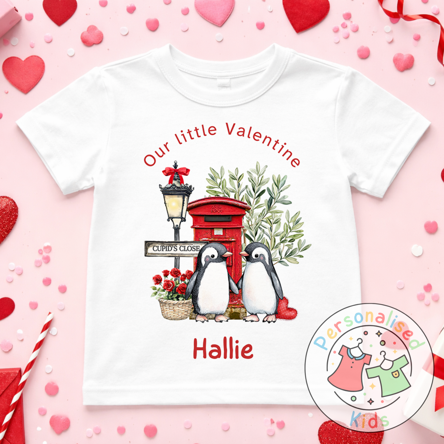 Personalised Valentine’s Baby Grow, T-Shirt, Bodysuit or Romper V001
