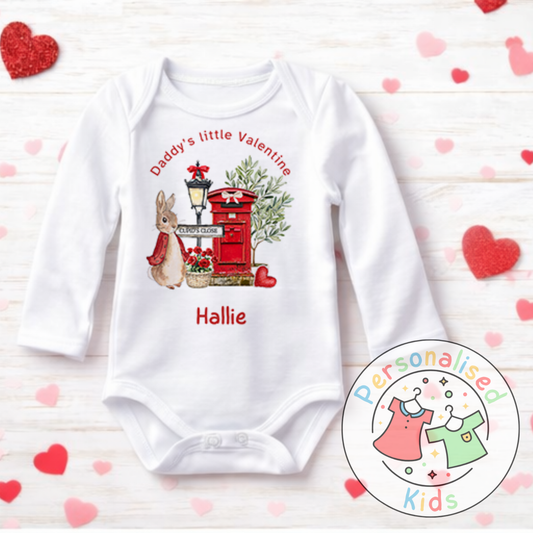 Personalised Valentine’s Baby Grow, T-Shirt, Bodysuit or Romper V002