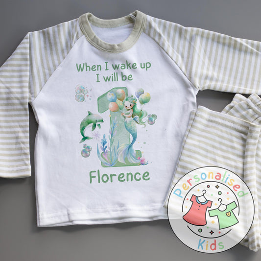 Personalized Mermaid Birthday Pyjamas – Magical Dreams for Your Little Mermaid!