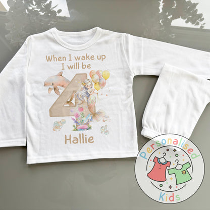 Personalized Mermaid Birthday Pyjamas – Magical Dreams for Your Little Mermaid!