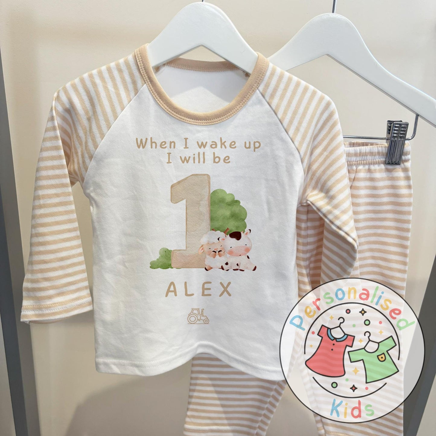 Personalized Farm Animal Birthday Pyjamas – Perfect for Little Farmers!
