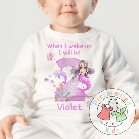 Personalized Mermaid Birthday Pyjamas – Magical Dreams for Your Little Mermaid!