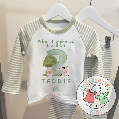 Personalized Farm Animal Birthday Pyjamas – Perfect for Little Farmers!