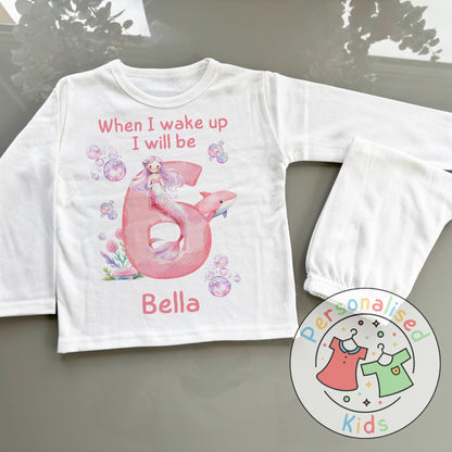 Personalized Mermaid Birthday Pyjamas – Magical Dreams for Your Little Mermaid!