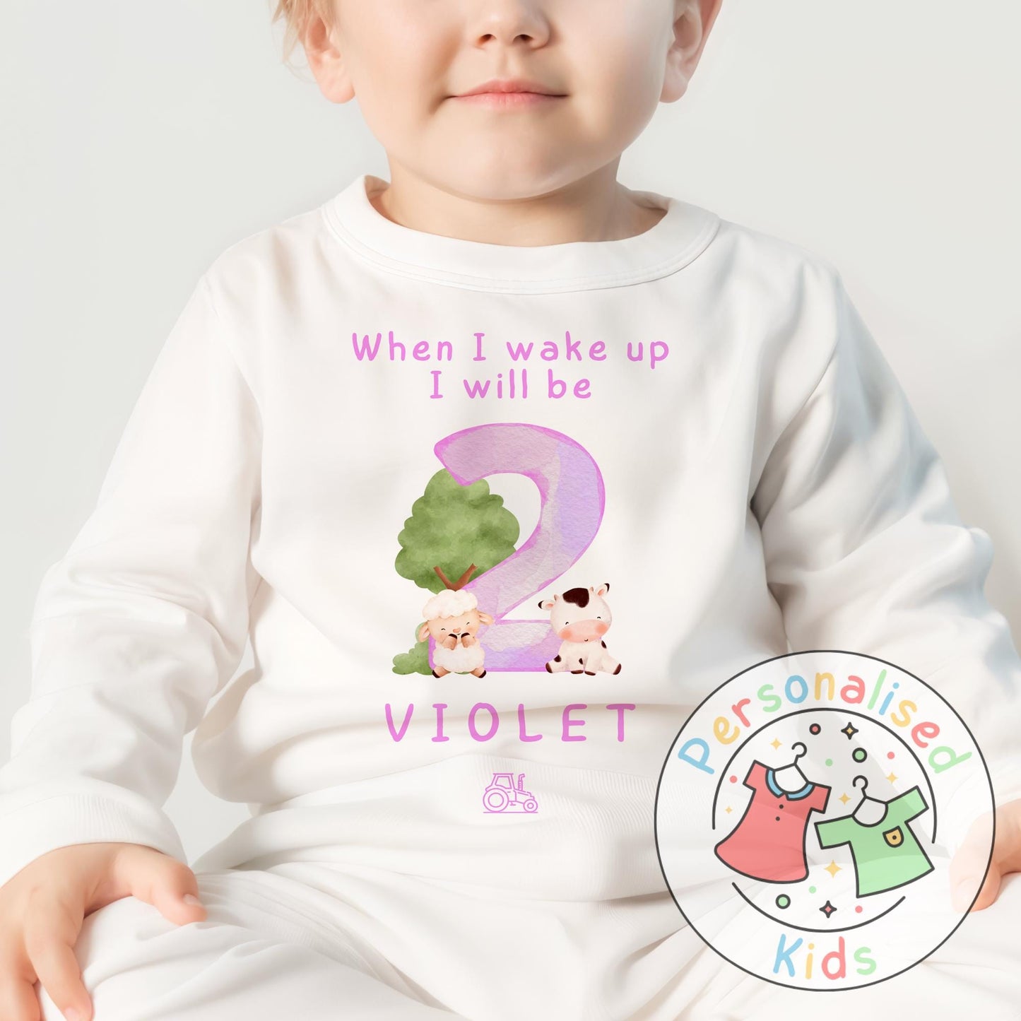 Personalized Farm Animal Birthday Pyjamas – Perfect for Little Farmers!