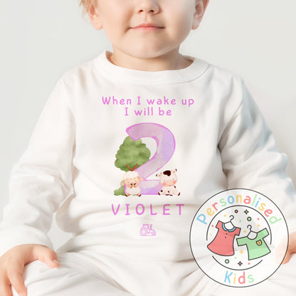 Personalized Farm Animal Birthday Pyjamas – Perfect for Little Farmers!