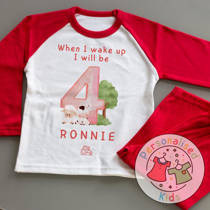 Personalized Farm Animal Birthday Pyjamas – Perfect for Little Farmers!