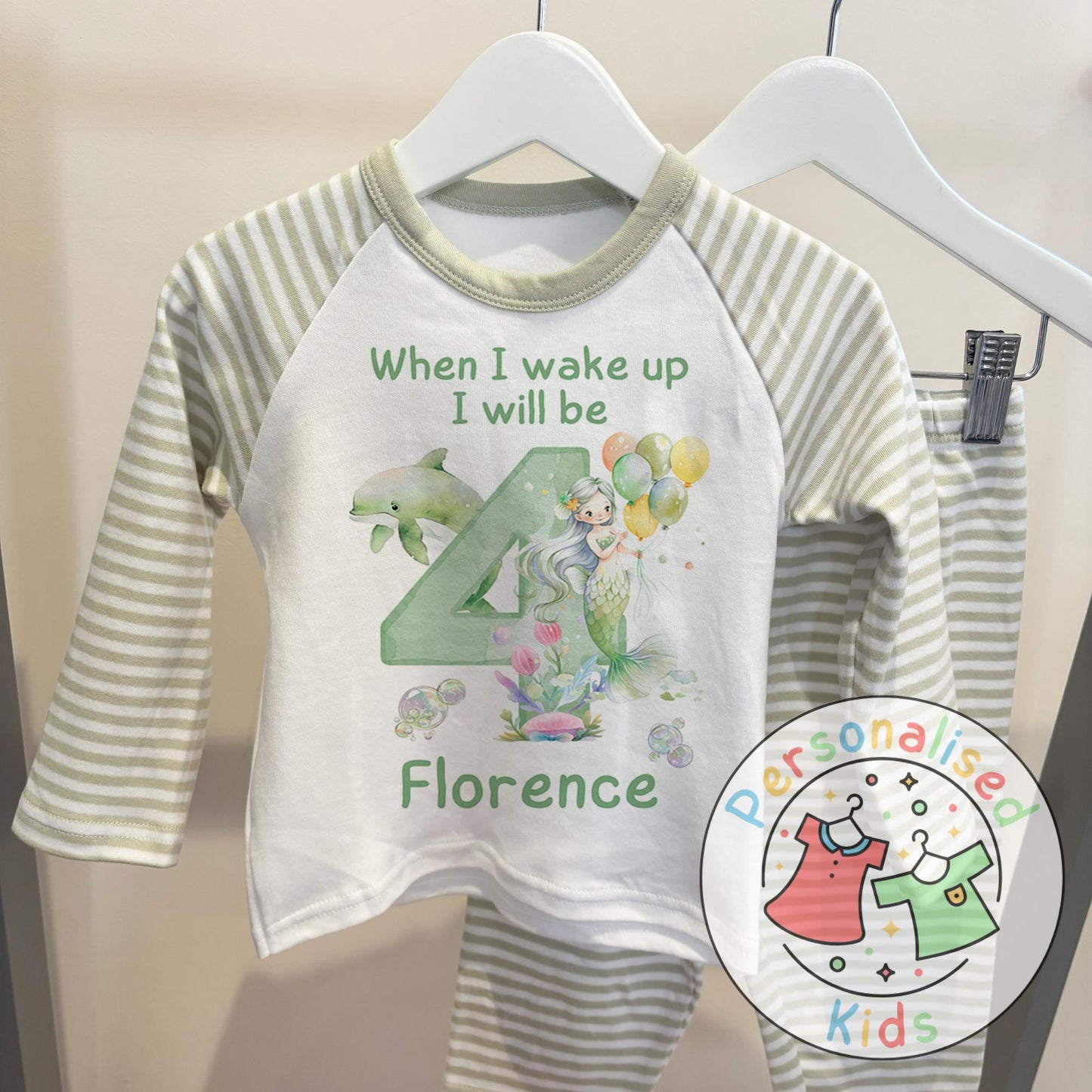 Personalized Mermaid Birthday Pyjamas – Magical Dreams for Your Little Mermaid!