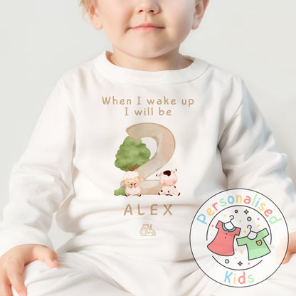 Personalized Farm Animal Birthday Pyjamas – Perfect for Little Farmers!