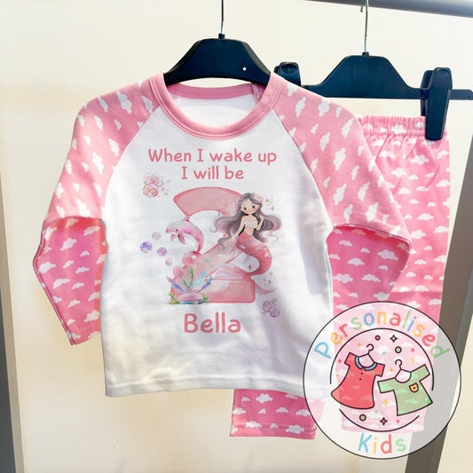Personalized Mermaid Birthday Pyjamas – Magical Dreams for Your Little Mermaid!