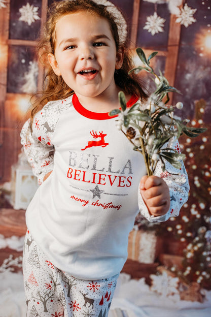 Christmas Onesie Pj, Red Christmas Pjs Baby, Matching Family pyjamas, Personalised Christmas Pyjamas – Matching Family Set CD062