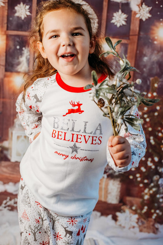 Christmas Onesie Pj, Red Christmas Pjs Baby, Matching Family pyjamas, Personalised Christmas Pyjamas – Matching Family Set CD062