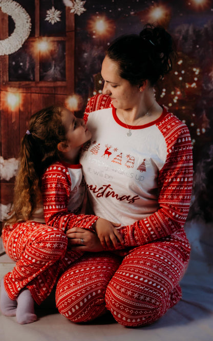 Christmas Onesie Pj, Red Christmas Pjs Baby, Matching Family pyjamas, Personalised Christmas Pyjamas – Matching Family Set CD063
