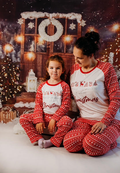 Christmas Onesie Pj, Red Christmas Pjs Baby, Matching Family pyjamas, Personalised Christmas Pyjamas – Matching Family Set CD063