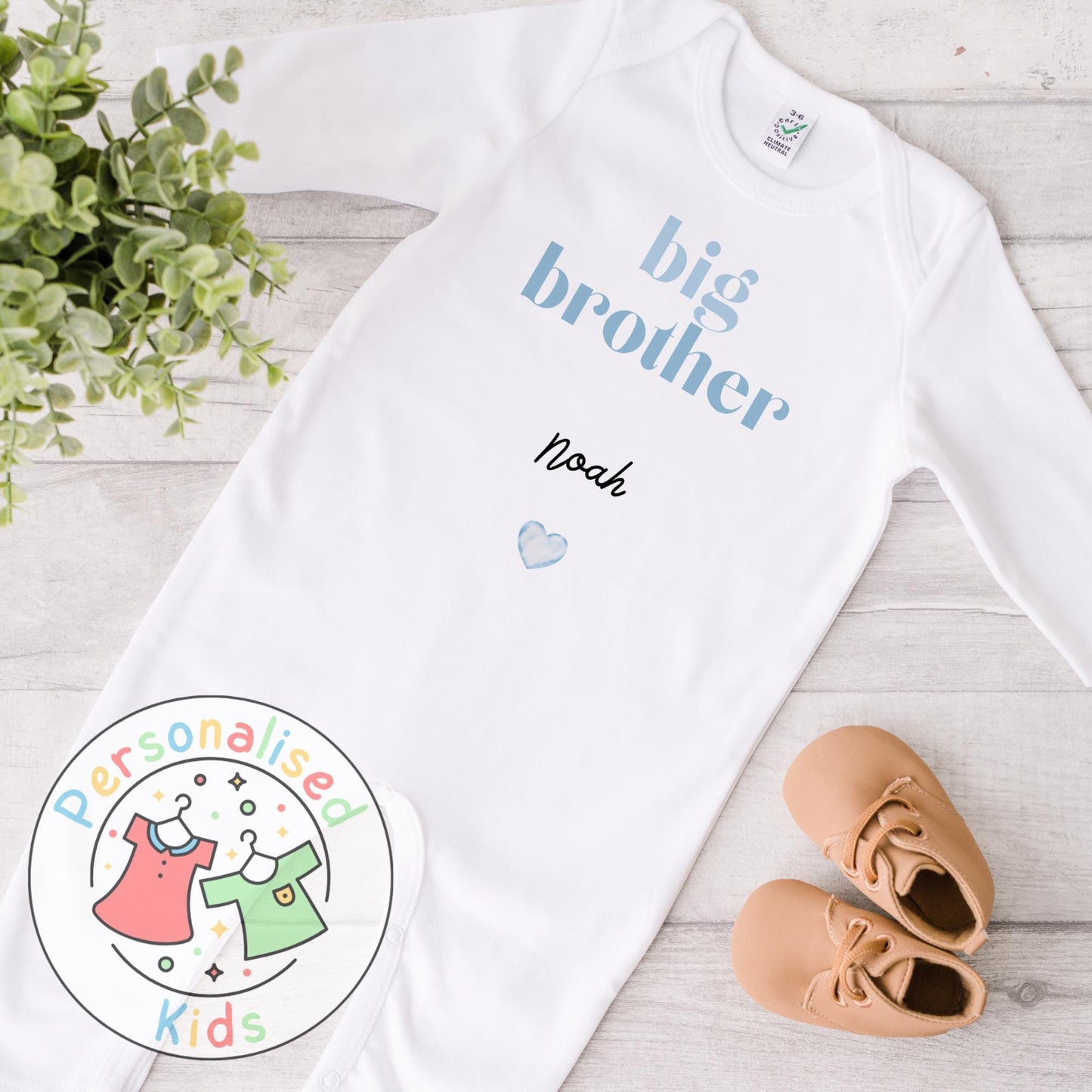 Celebrate the sweetest promotion with our adorable "Promoted to Big Sister" or "Promoted to Big Brother" outfits – perfect for pregnancy announcements, sibling reveal photos, or a thoughtful gift for the newest big sibling!