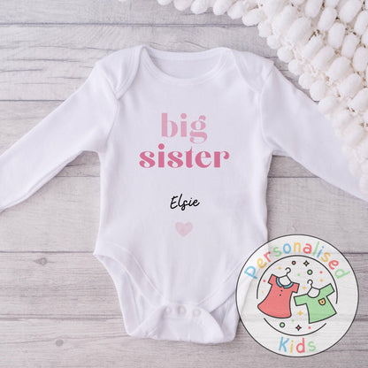 Celebrate the sweetest promotion with our adorable "Promoted to Big Sister" or "Promoted to Big Brother" outfits – perfect for pregnancy announcements, sibling reveal photos, or a thoughtful gift for the newest big sibling!