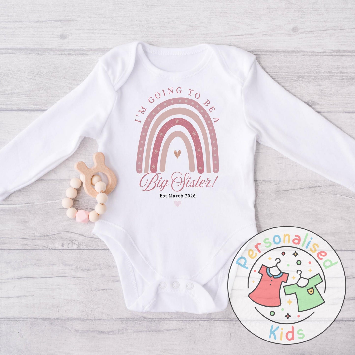 Celebrate the sweetest promotion with our adorable "Promoted to Big Sister" outfits – perfect for pregnancy announcements, sibling reveal photos, or a thoughtful gift for the newest big sibling!
