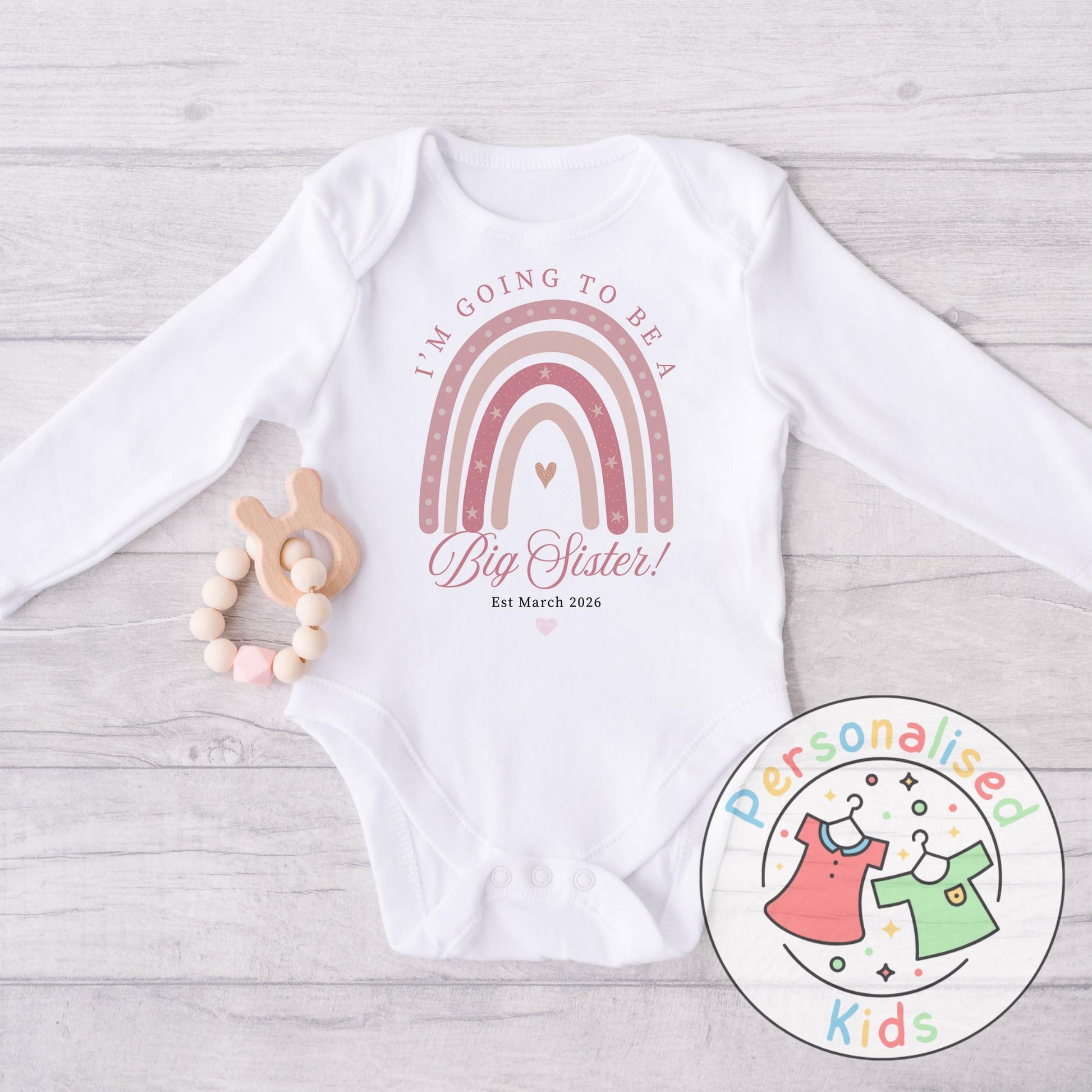Celebrate the sweetest promotion with our adorable "Promoted to Big Sister" outfits – perfect for pregnancy announcements, sibling reveal photos, or a thoughtful gift for the newest big sibling!